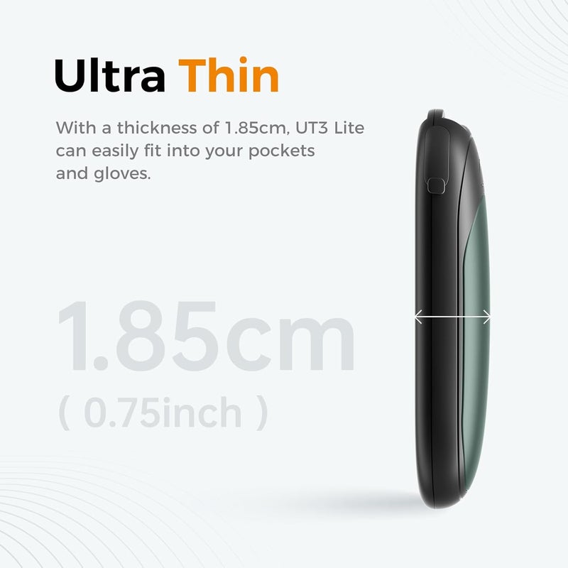 OCOOPA Magnetic Hand Warmers Rechargeable 2 Pack, Electric Handwarmers, Smart Heating UL Certified, 3-Settings,Portable Heater, Ultra Slim Pocket, Hunting Essentials, Gifts for Christmas Men, UT3 Lite - Image 5